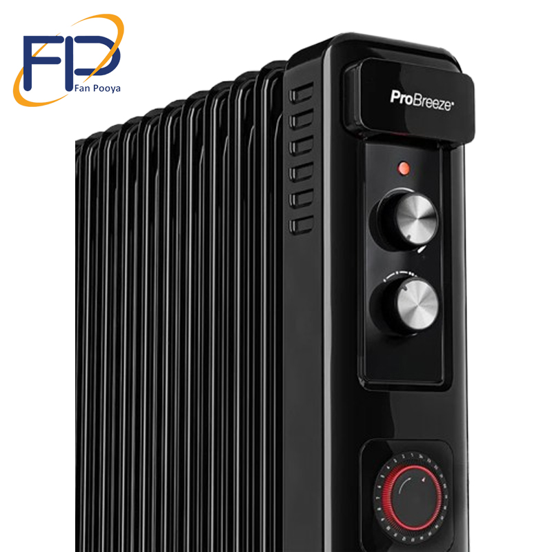 2500W 11 Fins Oil Filled Radiator Heater with Thermostat Contro-3
