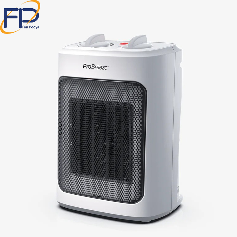 بخاری سرامیکی فن‌دار کوچک ۲۰۰۰ واتی - سفید